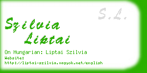 szilvia liptai business card
